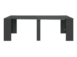 Consola extensível Diluna, Mesa de jantar extensível, Prateleira com extensões multiusos extensíveis até 10 lugares, 51/237x90h78 cm, Antracite