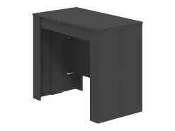 Consola extensível Diluna, Mesa de jantar extensível, Prateleira com extensões multiusos extensíveis até 10 lugares, 51/237x90h78 cm, Antracite