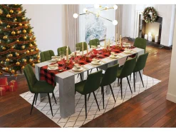 Consola extensível Dpanozz, Mesa com extensões, Consola multiusos, Mesa de jantar extensível até 10 lugares, 90/237x51h78 cm, Cimento
