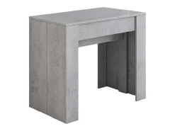 Consola extensível Dpanozz, Mesa com extensões, Consola multiusos, Mesa de jantar extensível até 10 lugares, 90/237x51h78 cm, Cimento