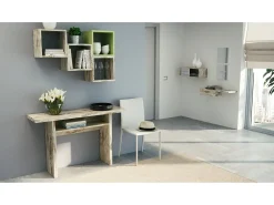 Consola extensível Dwales, Mesa de jantar com abertura para livro, Consola multiuso extensível, 100% Fabricado em Itália, 120x70h75 cm, Vintage