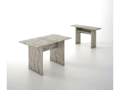 Consola extensível Dwales, Mesa de jantar com abertura para livro, Consola multiuso extensível, 100% Fabricado em Itália, 120x70h75 cm, Vintage