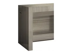 Consola extensível Martino, Consola extensível até 12 lugares, Mesa com suportes de extensão, 100% Fabricado em Itália, 51/300x90h77 cm, Olmo pérola
