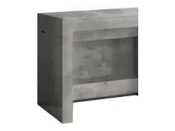 Consola extensível Martino, Consola extensível até 12 lugares, Mesa com suportes de extensão, 100% Fabricado em Itália, 51/300x90h77 cm, Mármore cinza