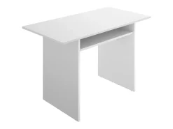 Consola extensível Rodella, Consola extensível auxiliar multiposições, Mesa de jantar dobrável com tampo rebatível, 110x33/66h75 cm, Branco
