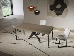 Consola extensível 90x40/300 cm Saki Premium pomba cinza antracite pernas