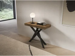 Consola extensível 90x40/300 cm Saki Premium pernas em nogueira antracite