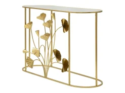Consola Folha 73, Ouro, 120x40x80 cm, Kendra Home