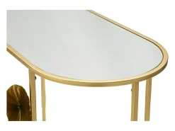 Consola Folha 73, Ouro, 120x40x80 cm, Kendra Home