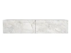 Consola suspenso com 2 portas - Efeito mármore branco - TENIDA