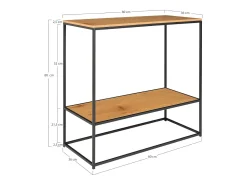 Consola Vita, Castanho, 36x80x80 cm, Kendra Home