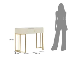 Consola VKH607, Branco, 100x40x75 cm, Kendra Home