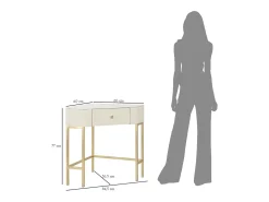 Consola VKH608, Branco, 84,5x60x77 cm, Kendra Home