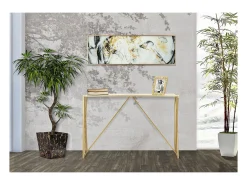 Consola VKH624, Ouro, 120x40x80 cm, Kendra Home
