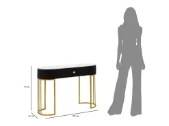 Consola VKH614, Preto, 100x43x74 cm, Kendra Home