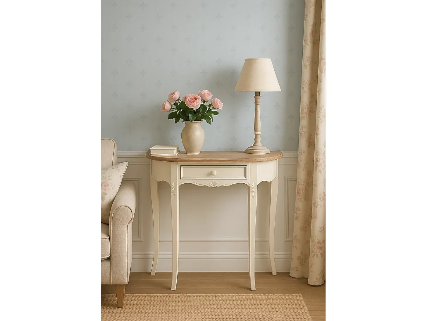Consola 80x80x30 cm Creme Rimini RI033