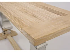 Consola 160x85x45 cm cromo madeira natural glamour gl1527