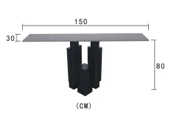 Consola 150x80x30 cm preta modig m20-150