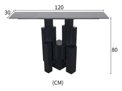 Consola 120x80x30 cm preta modig m20-120