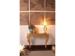 Console Chippendale 90x33x77 cm em ferro pintado de prata Design elegante e perfurado em mobiliário de entrada de estilo clássico moderno Fabricado