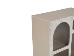 Console com 5 nichos - Efeito mármore cinza - LUELA