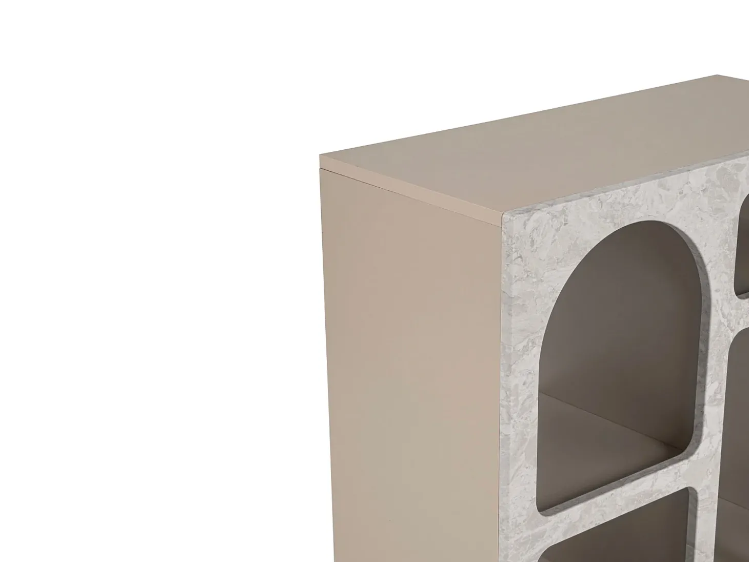 Console com 5 nichos - Efeito mármore cinza - LUELA