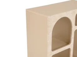 Console com 5 nichos - Efeito mármore bege - LUELA