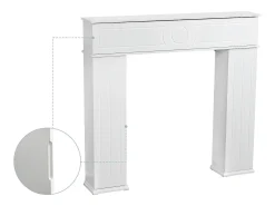 Console de lareira 107 x 18 x 100 cm, Armário de armazenamento decorativo com espaço para guardar objetos