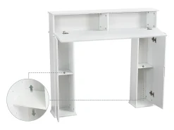 Console de lareira 107 x 18 x 100 cm, Armário de armazenamento decorativo com espaço para guardar objetos
