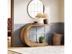Console de Mesa, Mesa de Apoio Vintage, 110 x 35 x 75 cm, Móvel de Console para Entrada