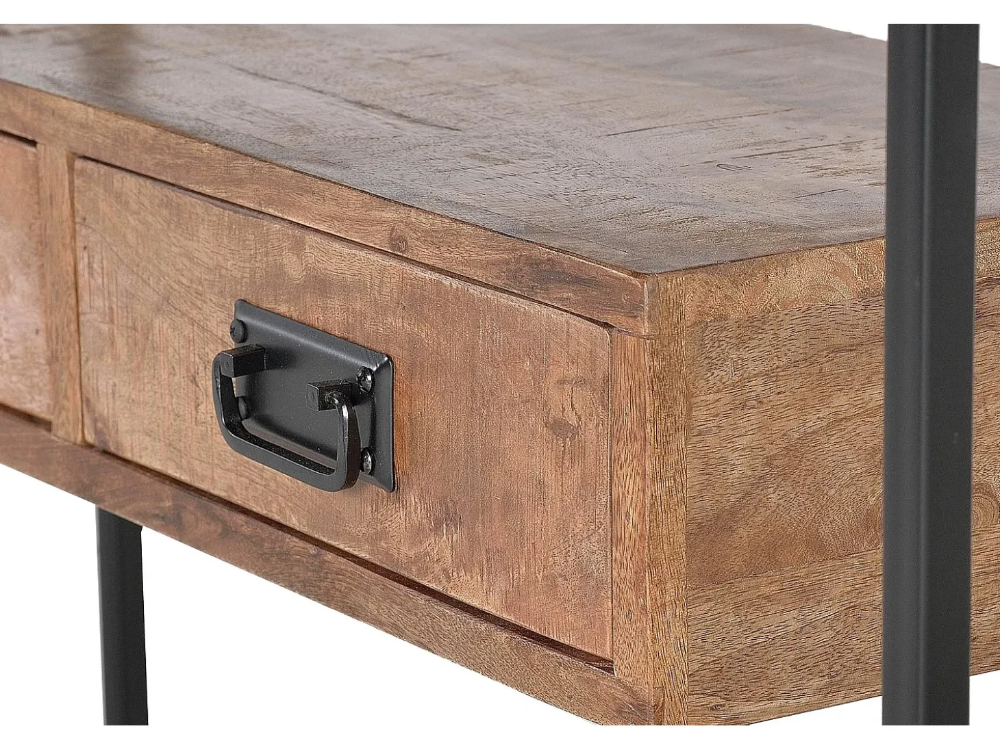 Console em madeira e metal