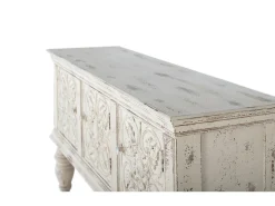 Console em madeira manguier blanc vieilli