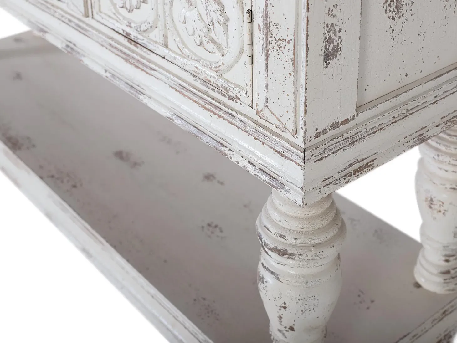 Console em madeira manguier blanc vieilli