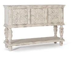 Console em madeira manguier blanc vieilli