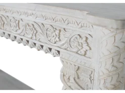 Console em madeira manguier blanc vieilli