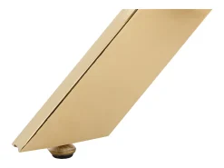 Console em vidro temperado e metal dourado - Transparente - COSIMA