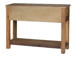 Console exclusivo em madeira reciclada multicolorida