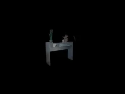 Console LOVY – Bois avec Pieds en Métal Noir