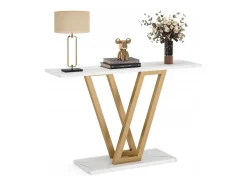 Console Móvel, Console de Entrada de Corredor Industrial, Mesas de Entrada de 110 cm Mesa de Sofá Estreita para Sala