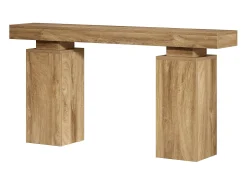 Console table com 160 cm de comprimento, mesa de entrada de fazenda atrás do sofá