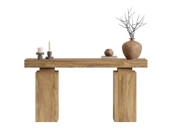 Console table com 160 cm de comprimento, mesa de entrada de fazenda atrás do sofá