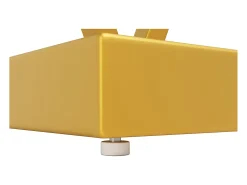 Console 120x29,5x80 cm - con tampo efeito mármore - Metal - Branco + dourado