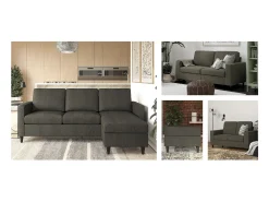 Cooper | Sofá 3 Lugares em Linen Grey