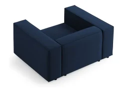 Cosmopolitan Design - Poltrona "Arendal" em veludo azul real - 124x102x70cm