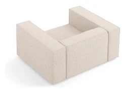 Cosmopolitan Design - Poltrona "Arendal" em tecido chenille bege - 124x102x70cm