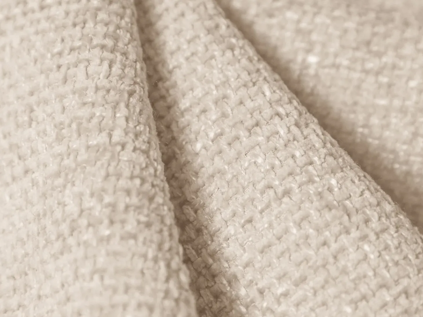 Cosmopolitan Design - Poltrona "Nolio" 2 lugares em tecido chenille bege claro - 105x95x72cm