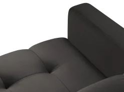 Cosmopolitan Design - Poltrona "Bali" em veludo cinza escuro - 87x92x75cm