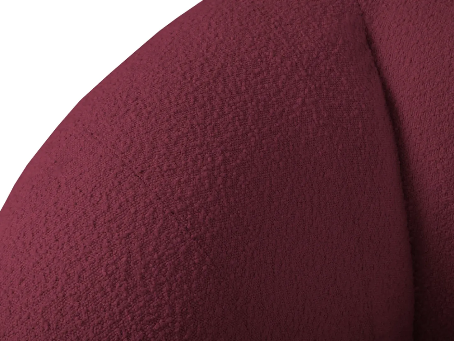 Cosmopolitan Design - Poltrona "Essen" em tecido bouclé bordeaux - 130x95x86cm