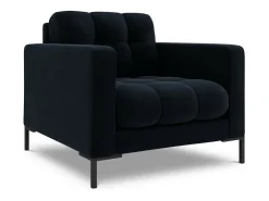 Cosmopolitan Design - Poltrona "Bali" em veludo azul escuro - 87x92x75cm