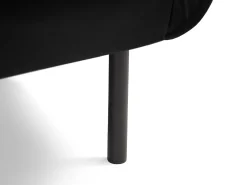 Cosmopolitan Design - Poltrona "Vienna" em veludo preto - 97x94x95cm